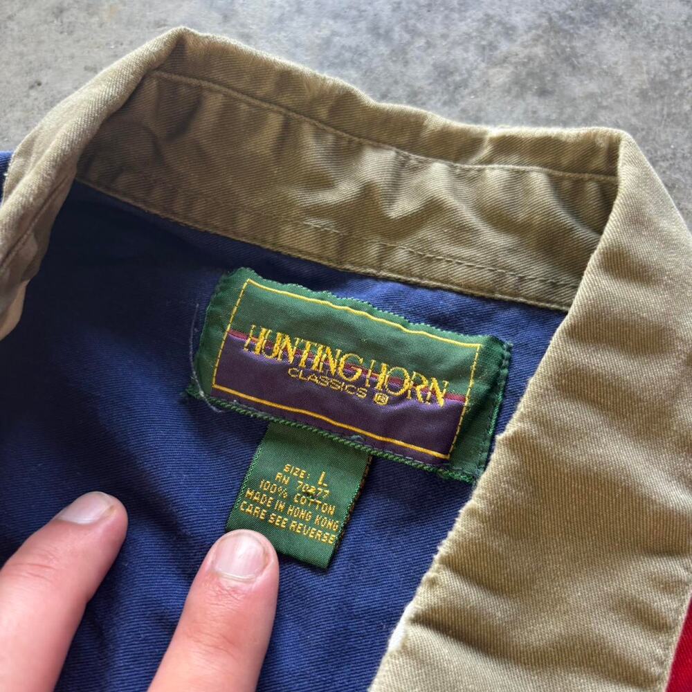 90s Western Style Color Block Button Up Shirt - image 3